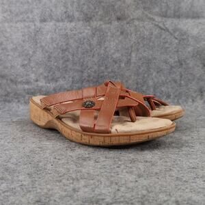 Softwalk Shoes Womens 7 Sandals Comfort Fashion Slide Woven Straps Brown Classic